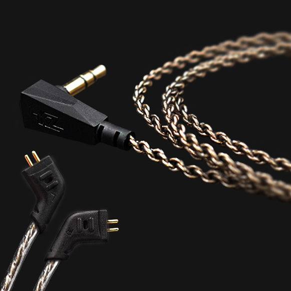 Náhradní vylepšující kabel pro sluchátka KZ ZST je vybaven zahnutými 0,75mm Piny.